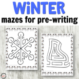 No Prep Winter Mazes for Logic and PreWriting Practice
