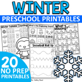 No Prep Winter Printables for Preschool or Pre-K