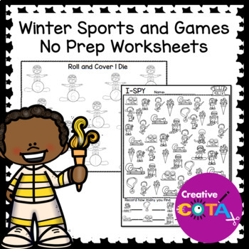 no prep winter sports and games worksheets and activities by creativecota llc