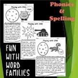 No Prep Word Family INK & UNK Worksheets - Phonemic Awaren