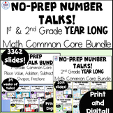 No Prep! YEAR LONG BUNDLE 1st and 2nd Grade Math Number Ta