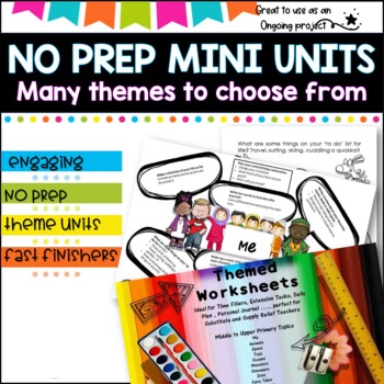 Preview of No Prep mini units of work - Individual work, SUB pack 