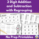 No Prep Triple Digit Addition and Subtraction Printables