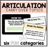No Print Articulation Carry Over Topic Games
