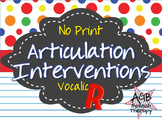 No Print Articulation Interventions Vocalic R Bundle