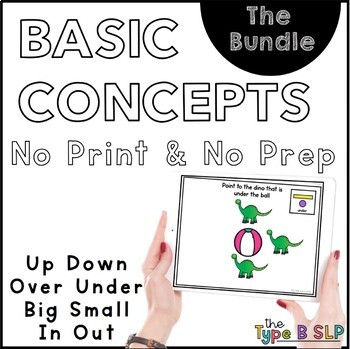 Preview of No Print Basic Concepts Task Cards: Bundle One