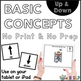 No Print Basic Concepts for Speech Therapy: Up/Down with T