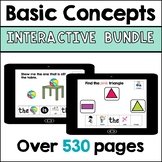 No Print Basic Concepts with Vocabulary BUNDLE