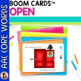 Core Vocabulary OPEN Boom Cards AAC Speech Therapy, Autism