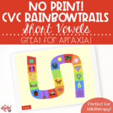 No Print CVC (Short Vowels) Rainbow Trails | Distance Lear