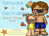 No Print: Compare and Contrast Beach Theme