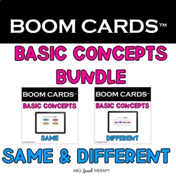 Preview of Basic Concepts Boom Cards™ Bundle Same and Different Candy