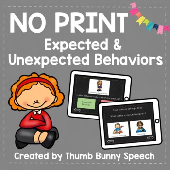 Preview of No Print Expected and Unexpected Behaviors Interactive PDF