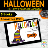 No Print Halloween Preschool Language Kit for Speech Therapy
