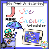 No-Print Articulation Ice Cream Activity (Distance Learning)