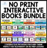 No Print Interactive Books for Speech Therapy and Special 