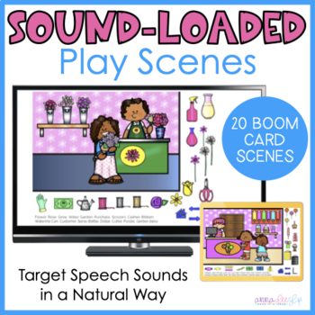 Preview of Sound Loaded Scenes for Articulation Speech Therapy BOOM Cards