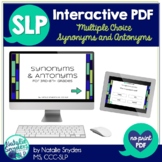 No Print Interactive Synonyms and Antonyms Multiple Choice