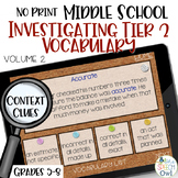 No Print Middle School Tier 2 Vocabulary Context Clues Vol 2