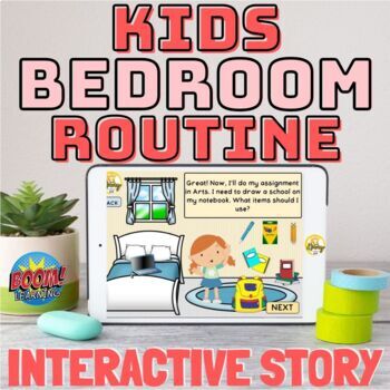 Preview of Kids Bedroom Routine Interactive Story