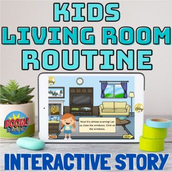 Preview of No Print! Kids Living Room Routine (An Interactive Story)