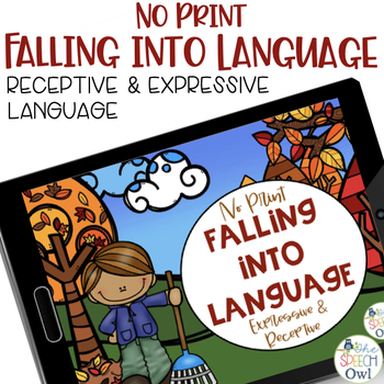 Preview of No Print Language - Fall Edition for speech therapy