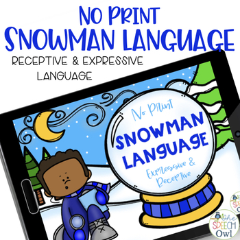 Preview of No Print Language - Winter Edition for speech therapy 