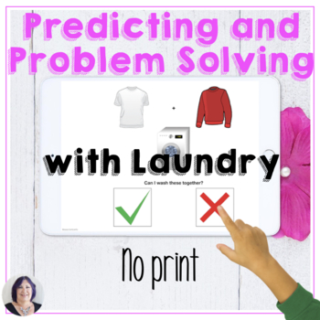 Preview of Predicting | Problem Solving in Sorting Laundry Speech Therapy Activity Digital