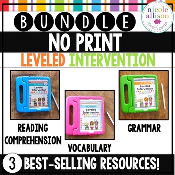 Preview of Distance Learning Leveled Intervention Bundle (No Print)