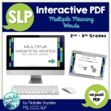 No Print Multiple Meaning Words Interactive PDF for SLPs