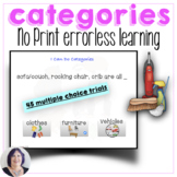No Print No Prep Categories for Speech Language Therapy In