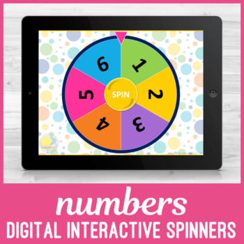 Preview of No Print Number Spinners Dice Alternative for Teletherapy or iPad