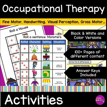 Preview of Occupational Therapy Handwriting Fine Motor and Visual Perceptual Activities