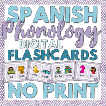 Preview of No Print PDF Spanish Phonology Minimal Pairs Digital Flashcards