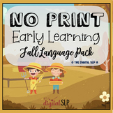 No Print Preschool Fall Language Pack: CCSS Aligned! | Tel