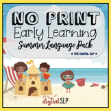No Print Early Learning Summer Language Pack - CCSS Aligne