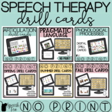 No Print Speech Therapy Drill Cards BUNDLE