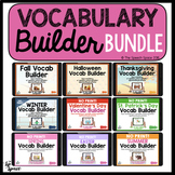 NO Print Vocabulary Builder Bundle | Teletherapy | Distanc