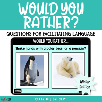 Preview of No Print Would You Rather? {Winter Edition} | Teletherapy | Distance Learning