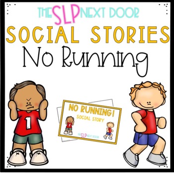 Preview of No Running Social Story Printable and Digital Book!