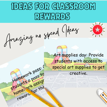 Preview of No Spend Classroom reward Ideas