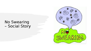 Preview of No Swearing Social Story