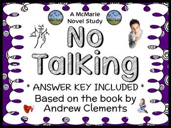 Preview of No Talking (Andrew Clements) Novel Study / Reading Comprehension  (39 pages)