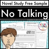 No Talking Novel Study | FREE Sample