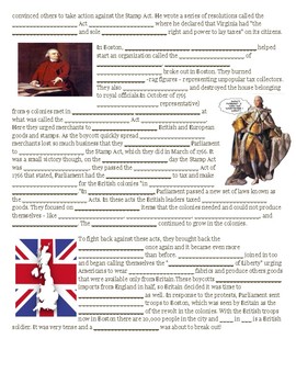 No Taxation Without Representation Notes Powerpoint Lesson Plan Tpt