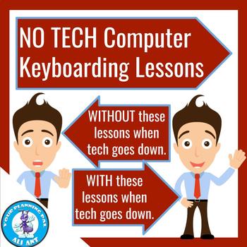 Preview of No Tech Computer Keyboarding Lessons