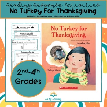 Preview of No Turkey for Thanksgiving Book | Reading Response Activities