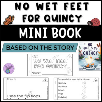 Preview of No Wet Feet for Quincy Mini Book
