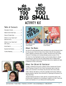 Preview of No World Too Big & No Voice Too Small Activity Guide