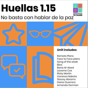 Preview of No basta con hablar de la paz: People changing the world Huellas 1.15